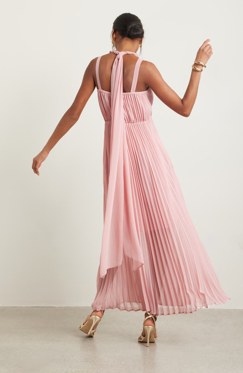 Chelsea28 Pleat Tie Back Maxi Dress, Alternate, color, Pink Beauty