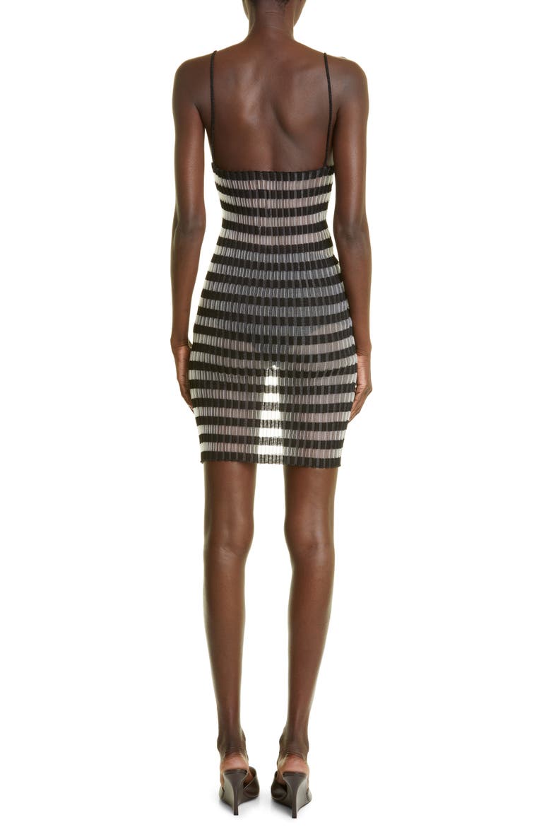 Ivy Semisheer Knit Minidress, Alternate, color, BLACK / TRANSPARENT