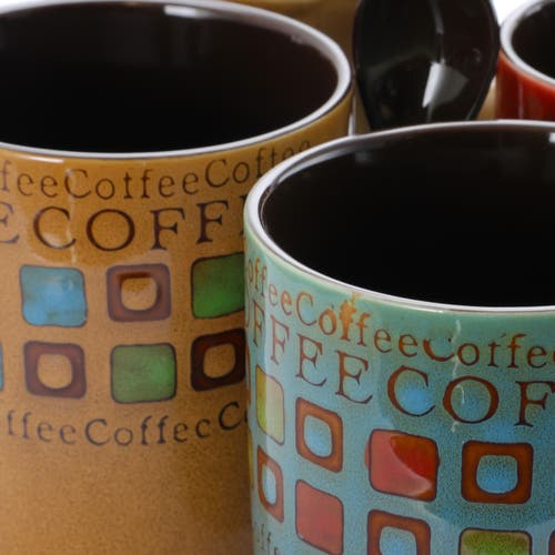 Gibson Cafe Americano 13oz Mug Set In Multi