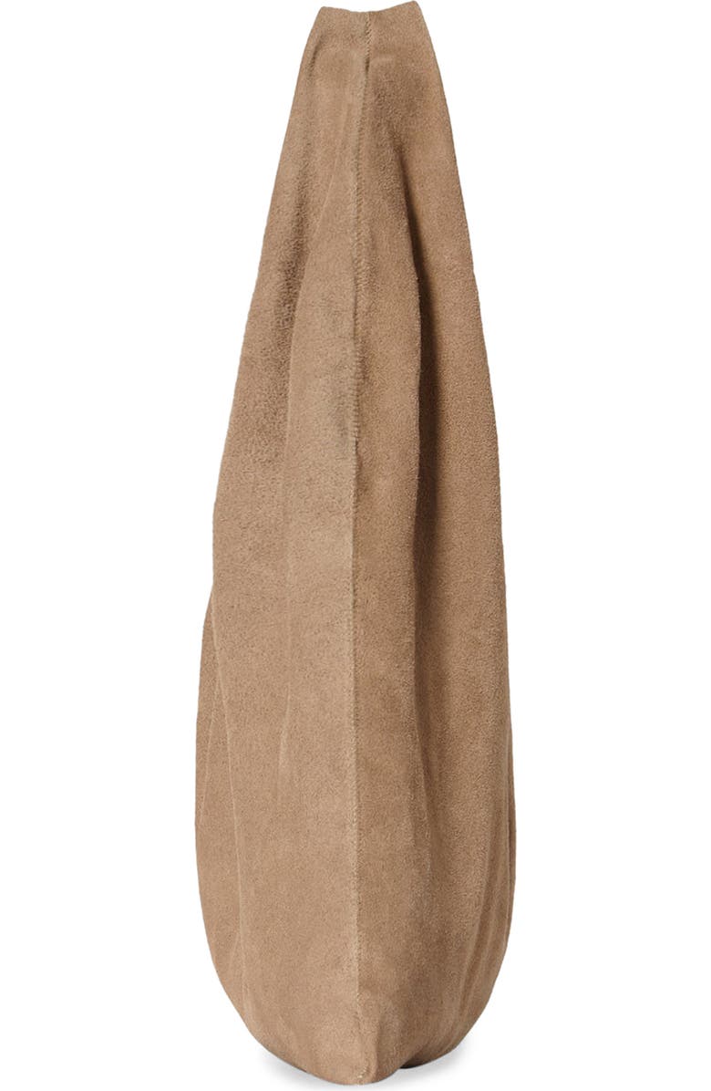 The Row Small Bindle Suede Hobo Bag, Alternate, color, Beige Melange