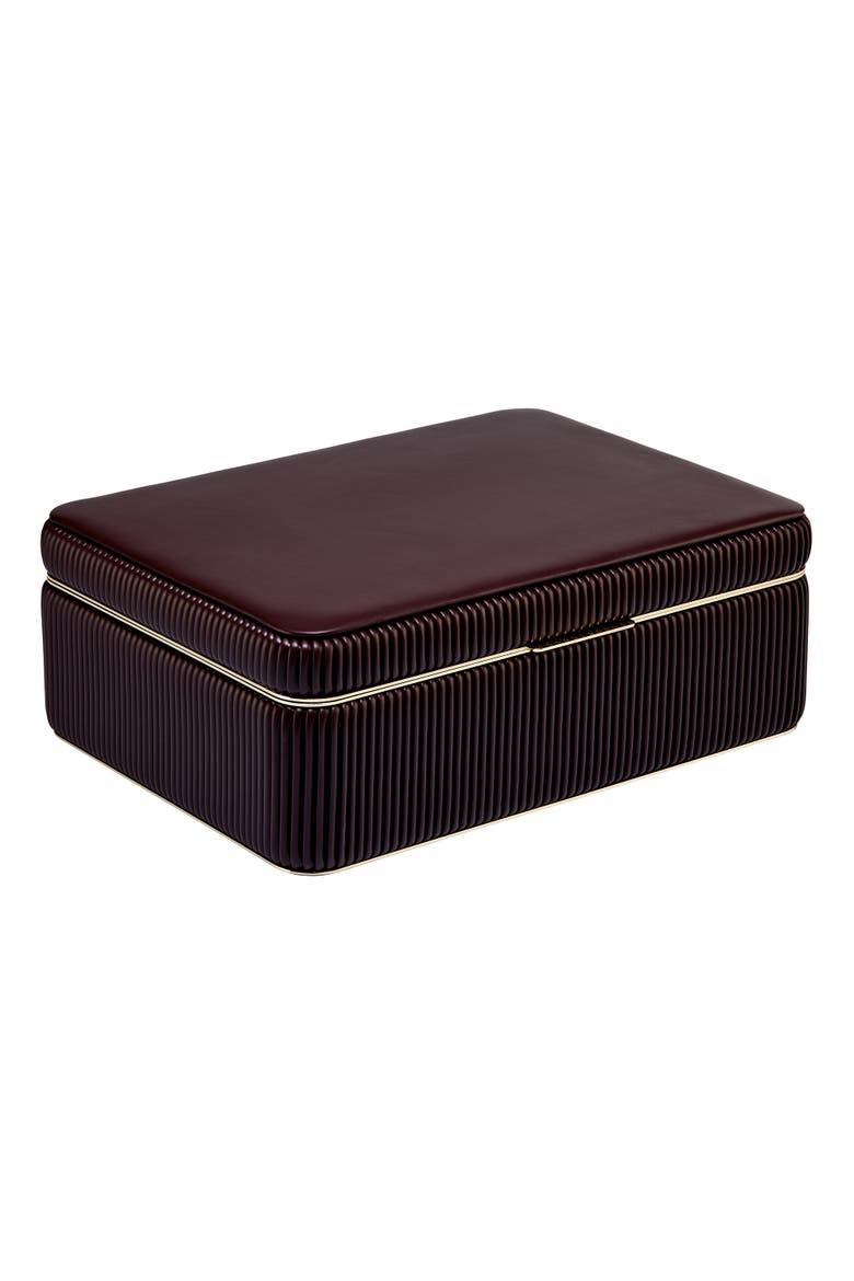Bella Large Jewelry Box, Alternate, color, Bordeaux