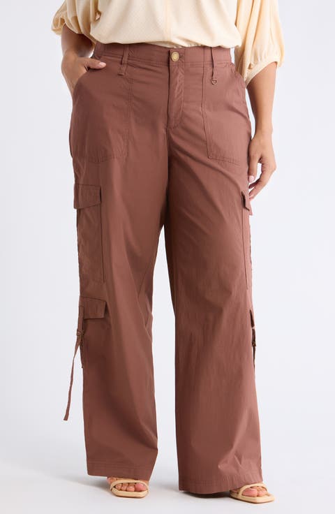 Skyrise High Rise Wide Leg Pants (Plus)
