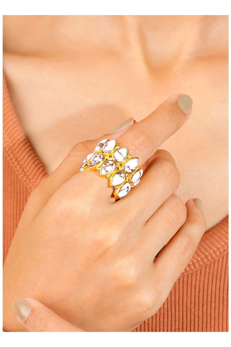 Wild Horse Layered Turquoise Ring, Alternate, color, WHITE