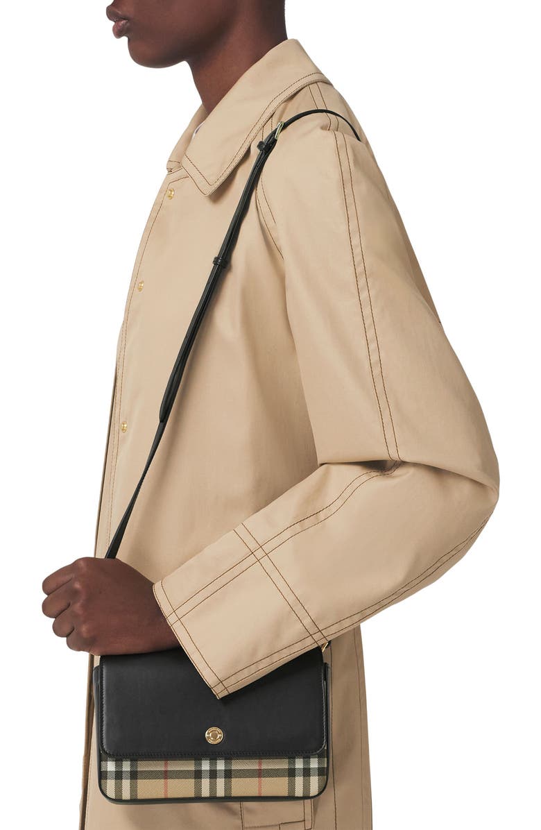 Burberry New Hampshire Canvas & Calfskin Crossbody Bag, Alternate, color,