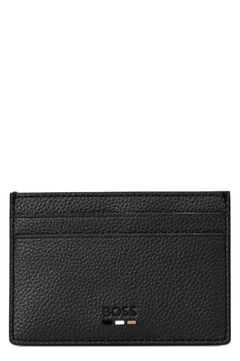 Ray Faux Leather Card Case, Main, color, BLK
