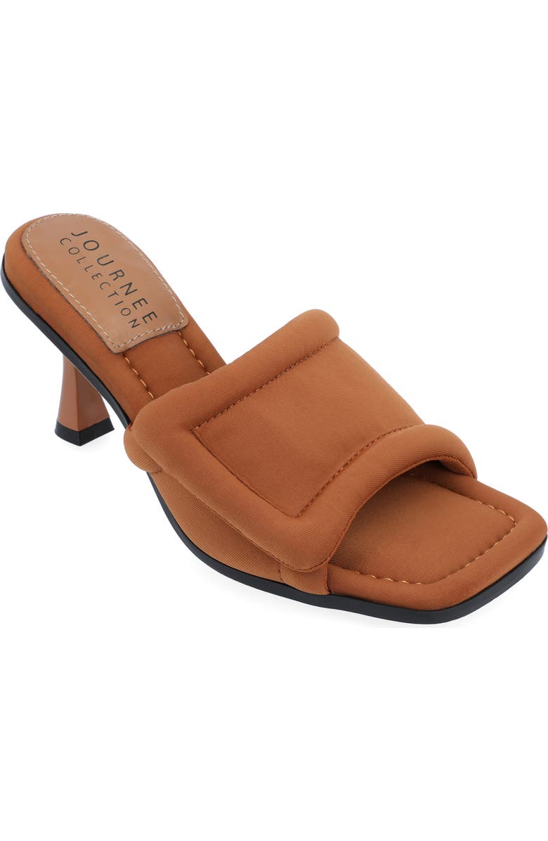 Journee Collection Addriel Slide Sandal, Main, color, Tan
