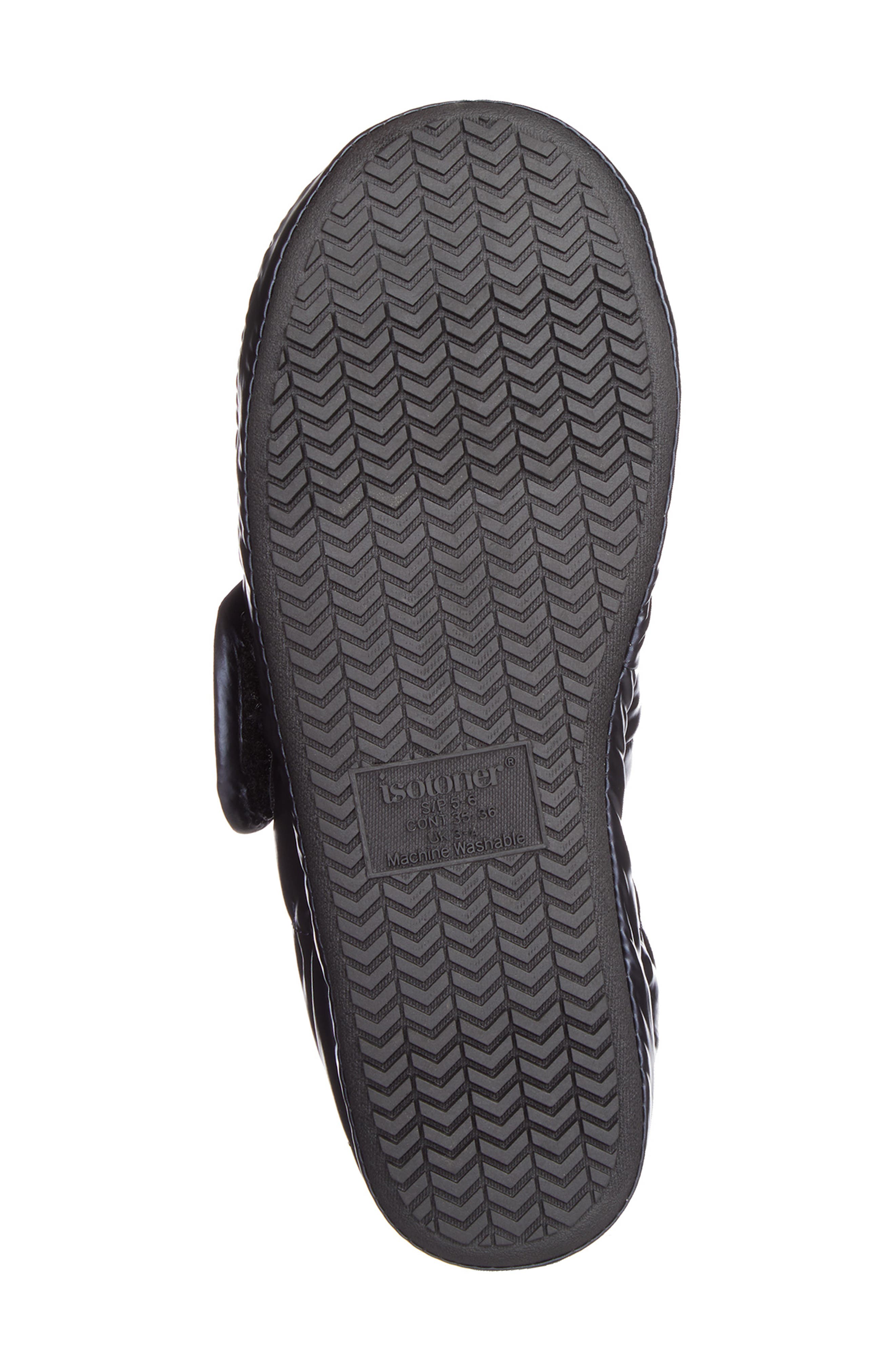 ISOTONER Nylon Puffer Slipper, Alternate, color, Black