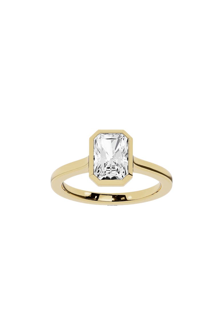 18K Gold Radiant Lab Created Diamond Solitaire Ring - 2.0 ctw (Nordstrom Exclusive), Main, color, 18K YELLOW GOLD