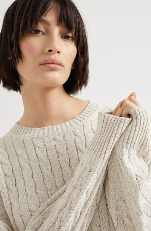 Brunello Cucinelli Dazzling T-shirt In Oat