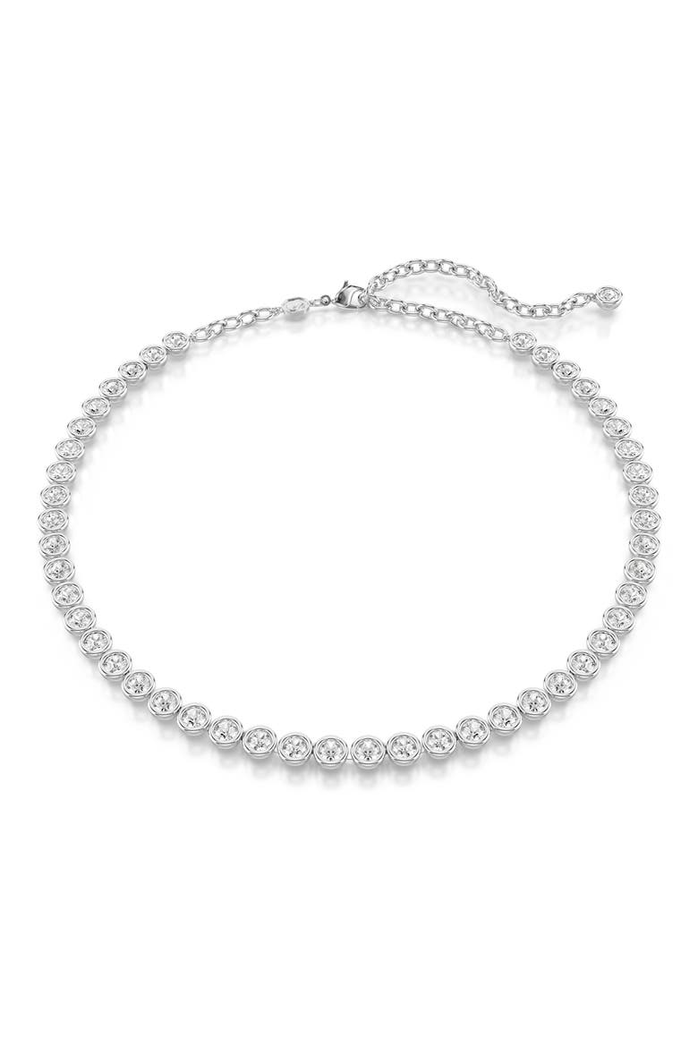 Imber Tennis Necklace, Main, color, SILVER