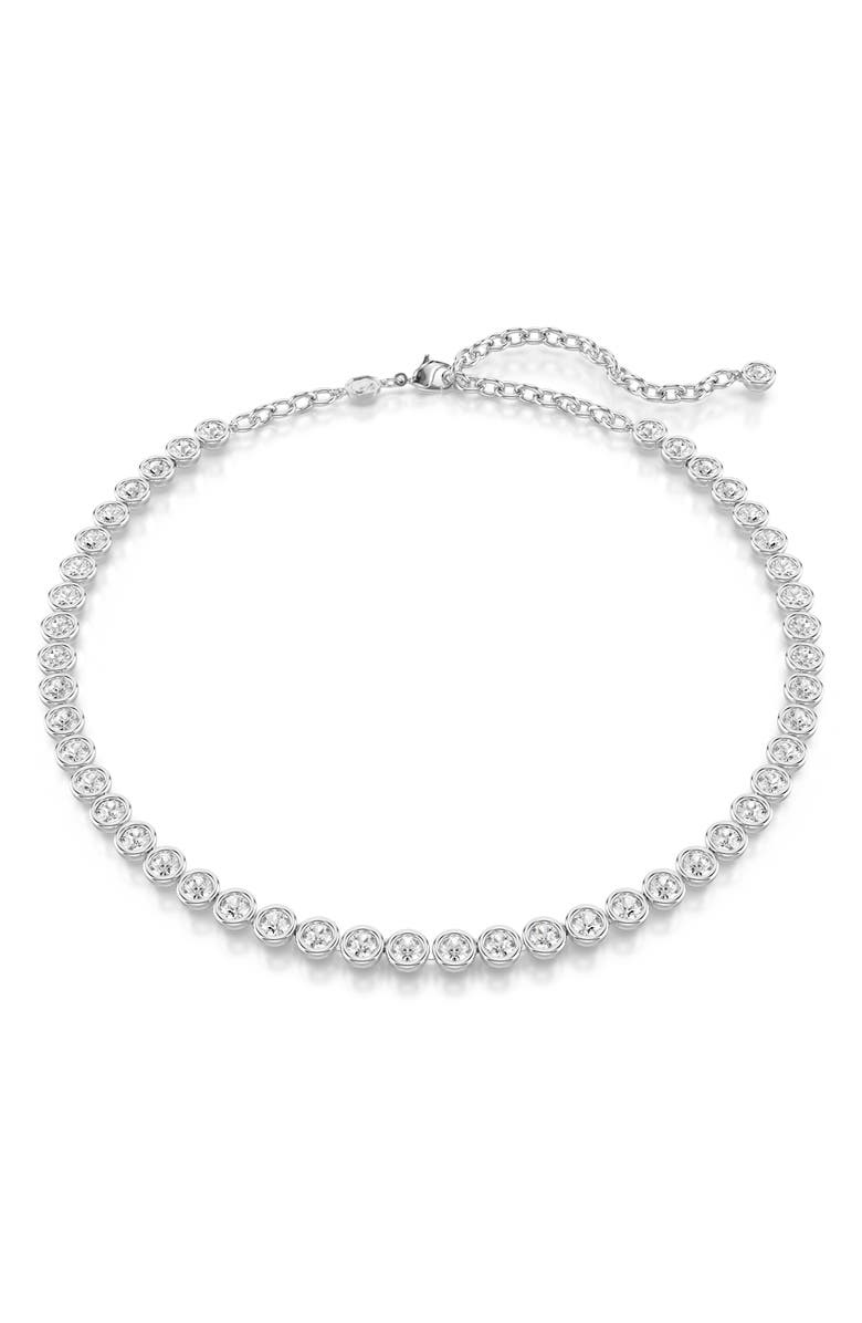 Swarovski Imber Tennis Necklace, Main, color, Silver