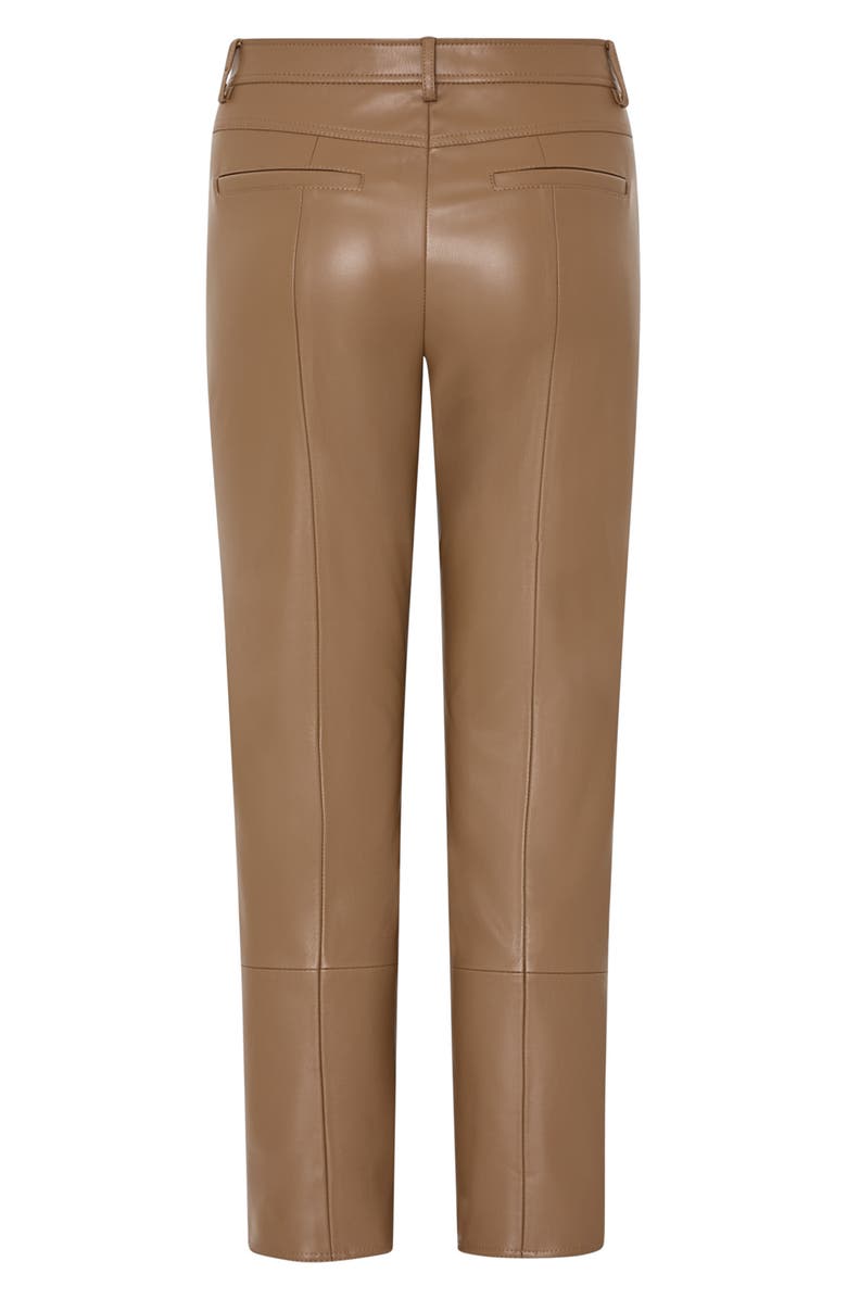 Milly Rue Faux Leather Pants, Alternate, color, Mocha
