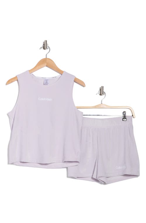 Calvin Klein Tank & Shorts Pajamas In Ll0 Lavender Bl