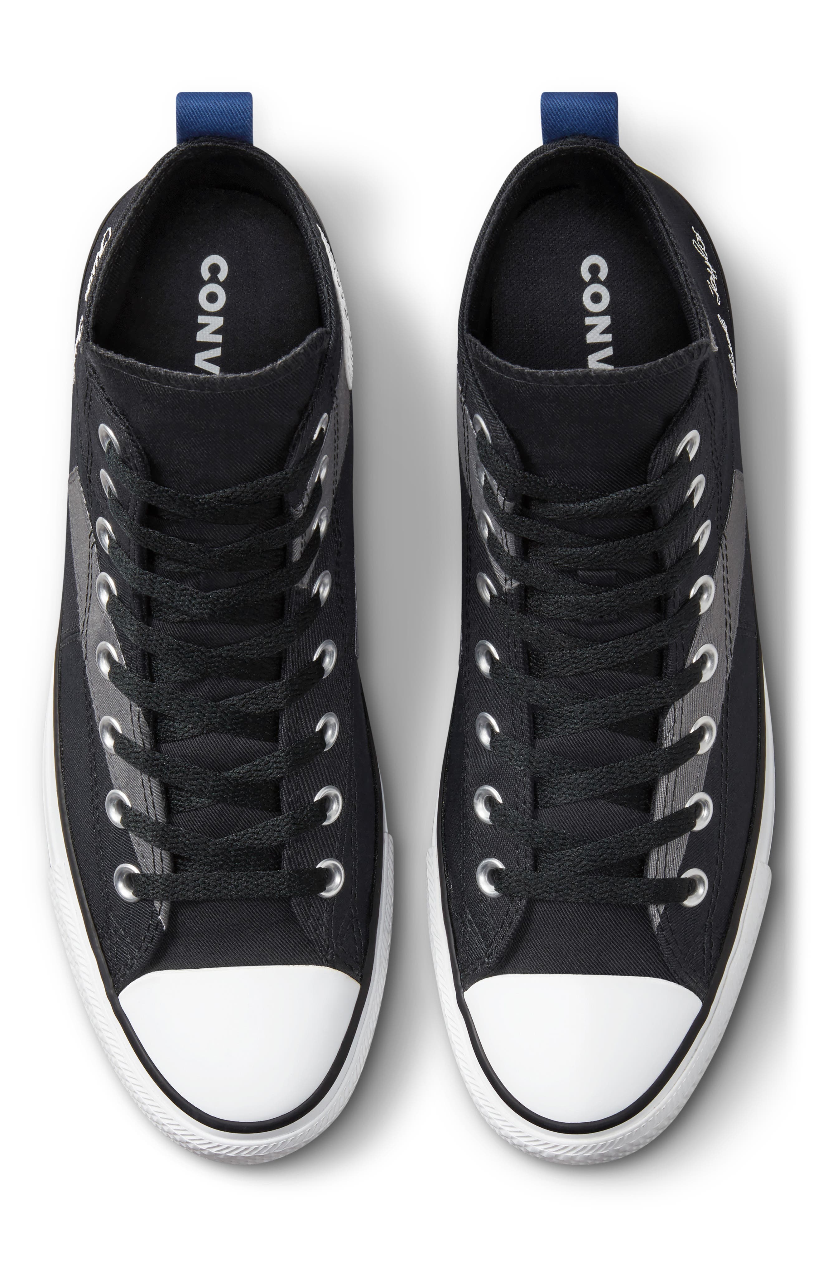 Converse Chuck Taylor All Star Hi Sneaker, Alternate, color, Black/ Blue/ White