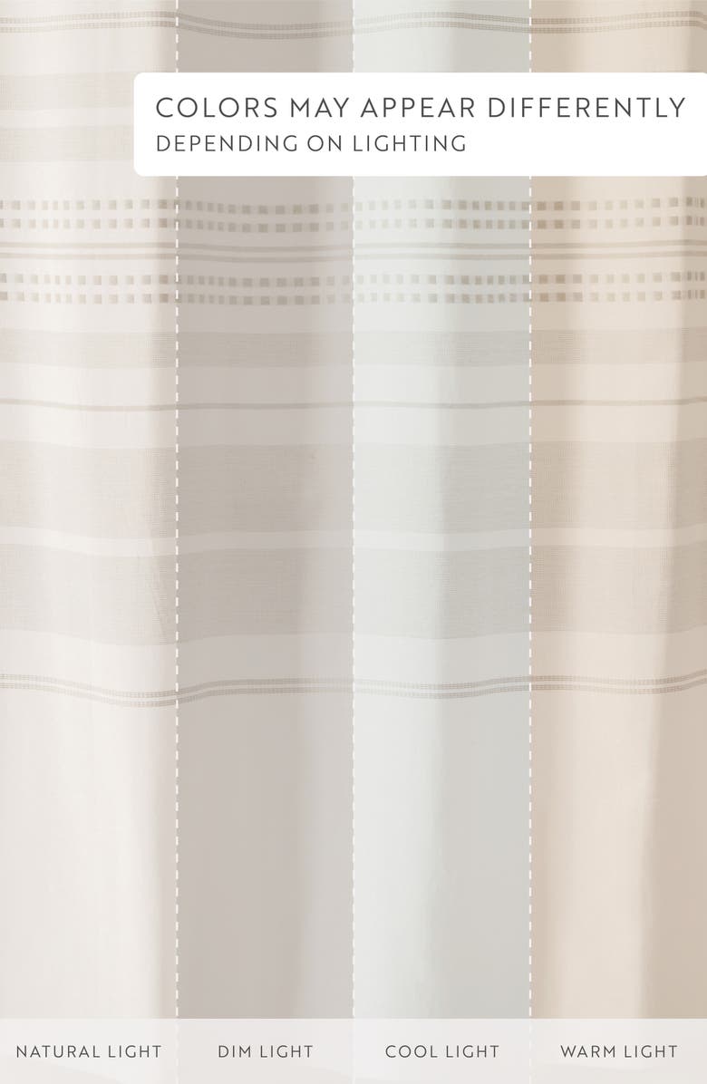 HOMESPUN Mixed Stripe Shower Curtain, Alternate, color, 