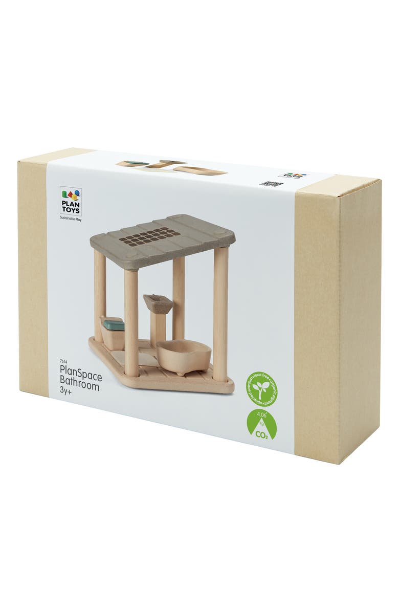 PlanToys<sup>®</sup> PlanSpace Bathroom Building Playset, Alternate, color, Brown