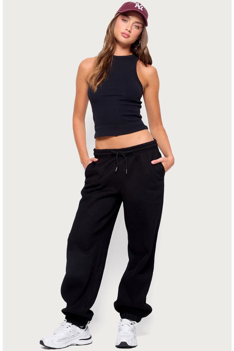 Raely Oversized Sweatpants, Alternate, color, BLACK