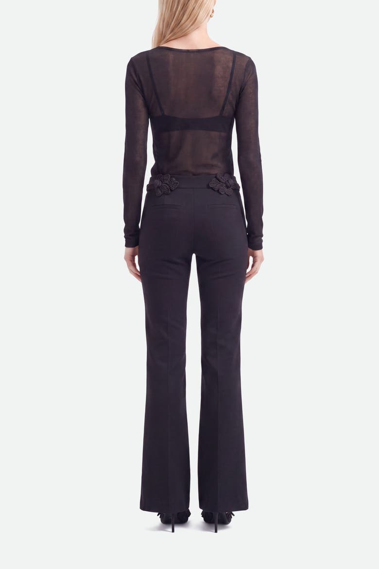 Sheer Knit Top, Alternate, color, Black