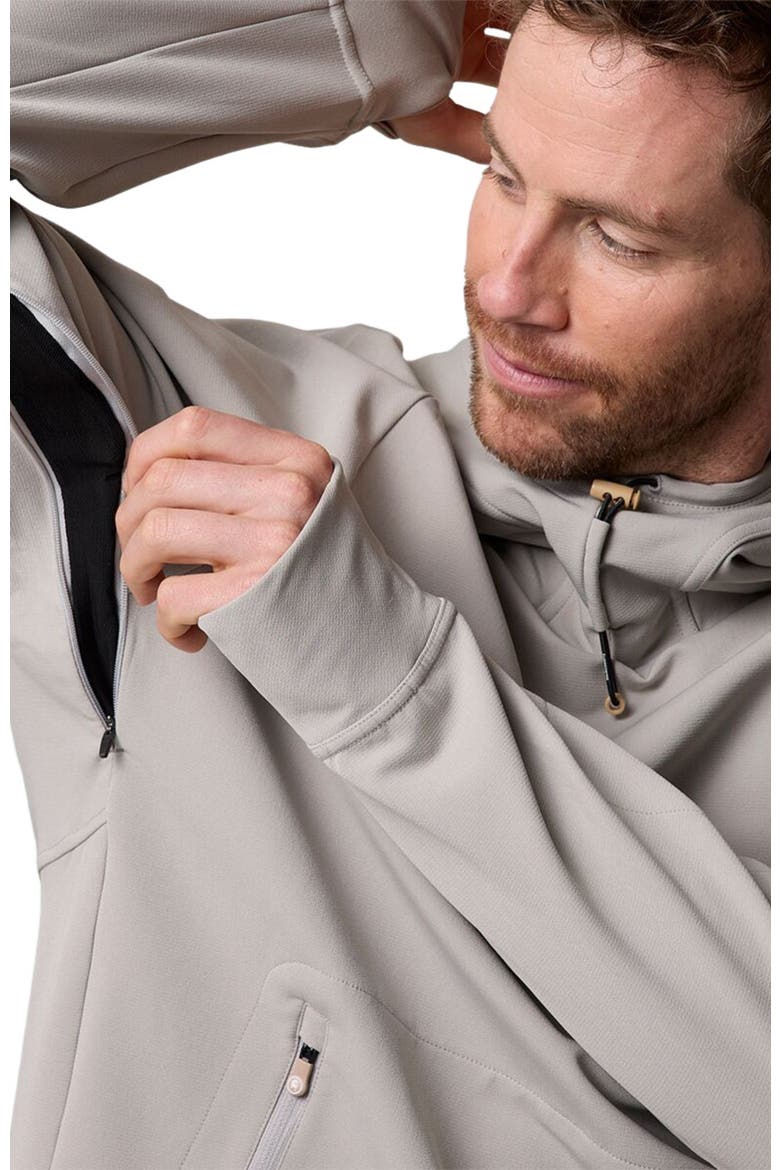 Destination Softshell Fleece Hoodie - Men's, Alternate, color, Goat Gray
