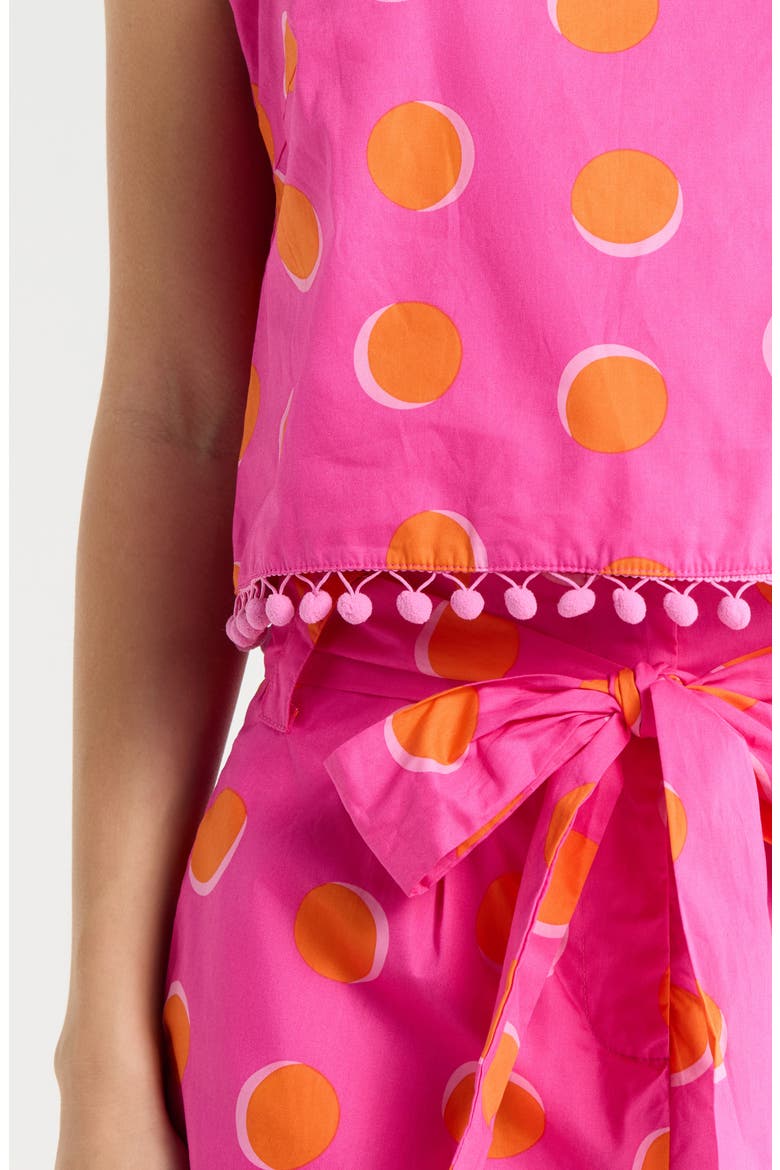Rosy Polka Dot Taisy Sleeveless Top, Alternate, color, FUCHSIA-ORANGE-DOT