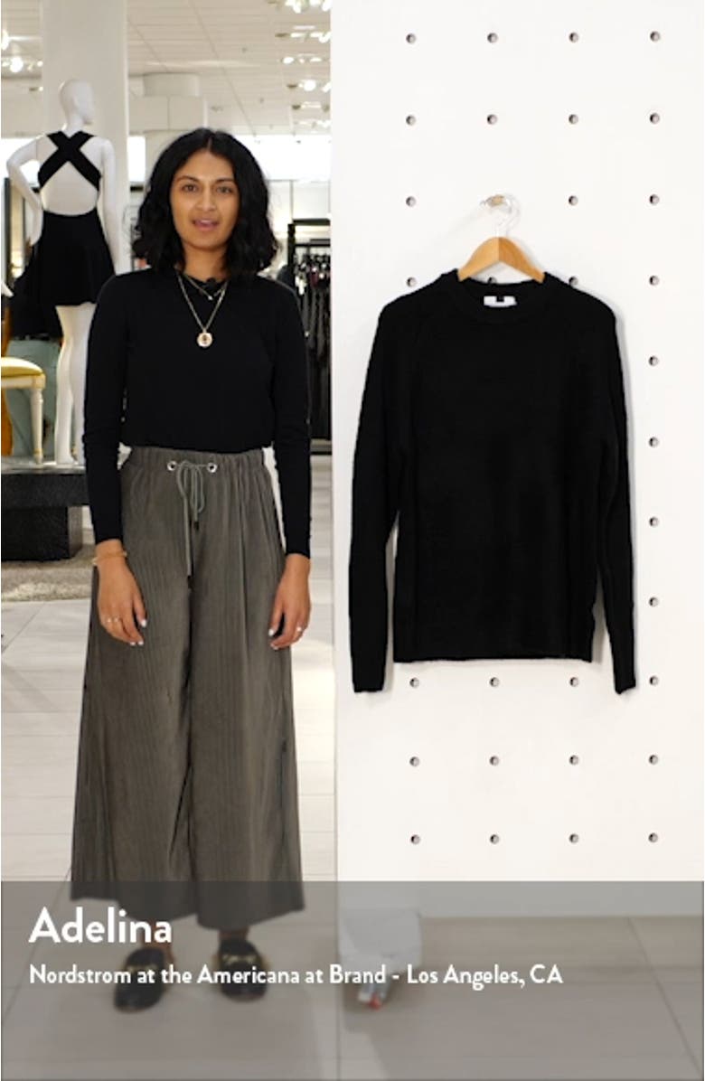 Harlow Classic Fit Solid Crewneck Sweater, sales video thumbnail