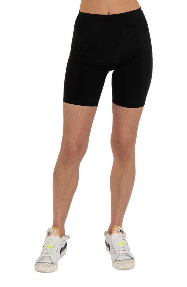 Rebody Active Incline Silkiflex High Waist Biker Short 6", Alternate, color, Midnight Black