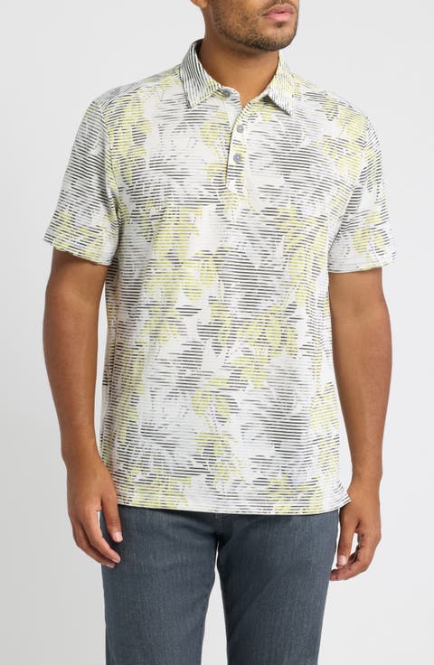 Costa Wave Vines Seersucker Stripe IslandZone® Polo