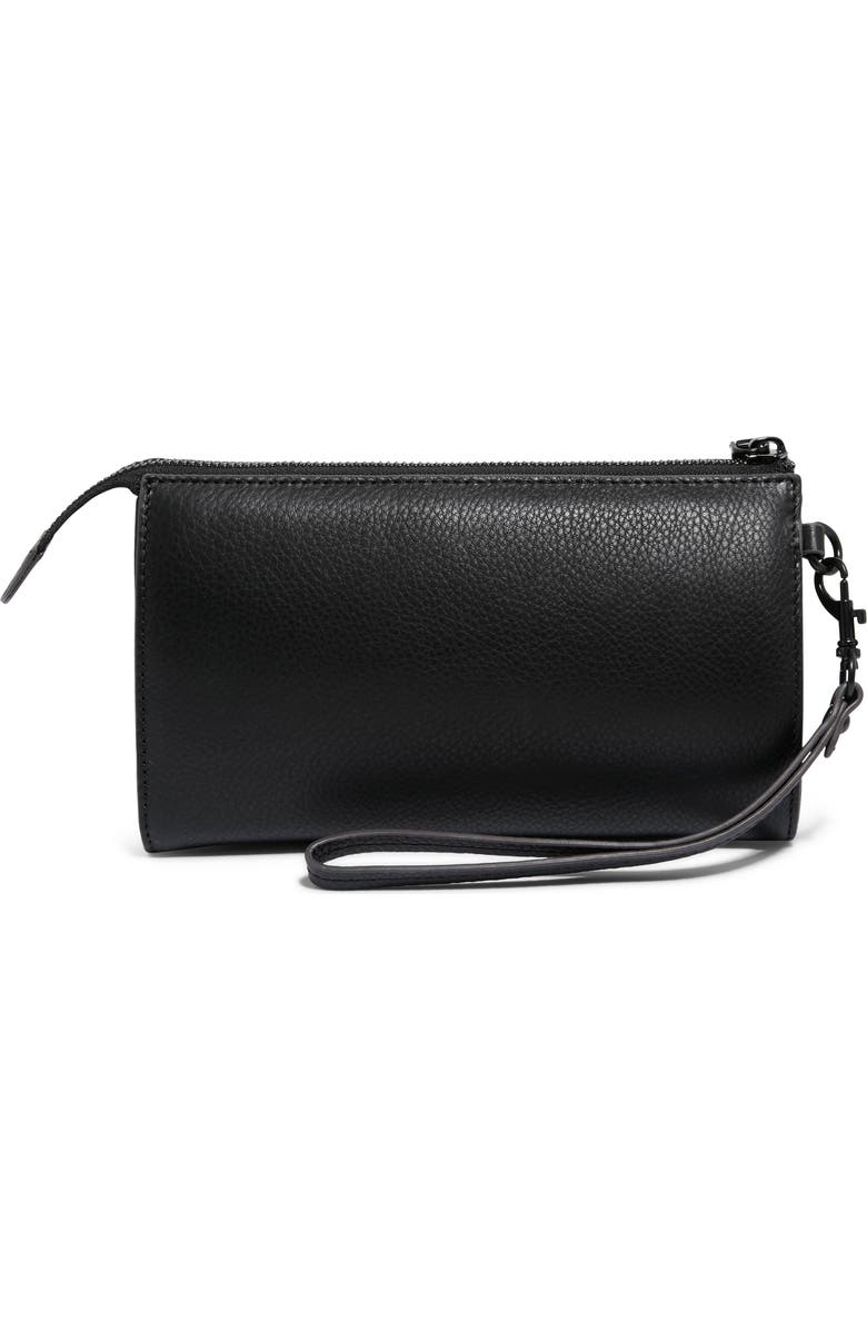 AIMEE Saddle Up Leather Wristlet, Alternate, color, Black W/ Black
