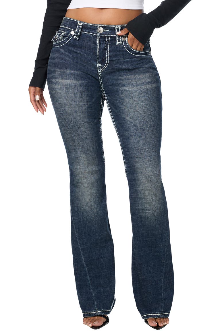 Joey Mid Rise Flare Jeans, Main, color, TRUE BOND