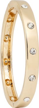 SAACHI Crystal Studded Hinged Bangle Bracelet