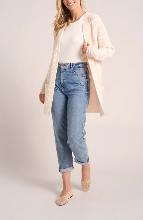 Matty M . Faye Longline Open Front Cardigan In Pink
