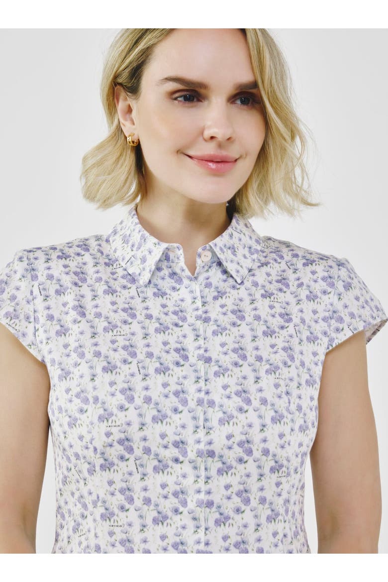 Floral Cotton-Poplin Dress, Alternate, color, Lilac Floral