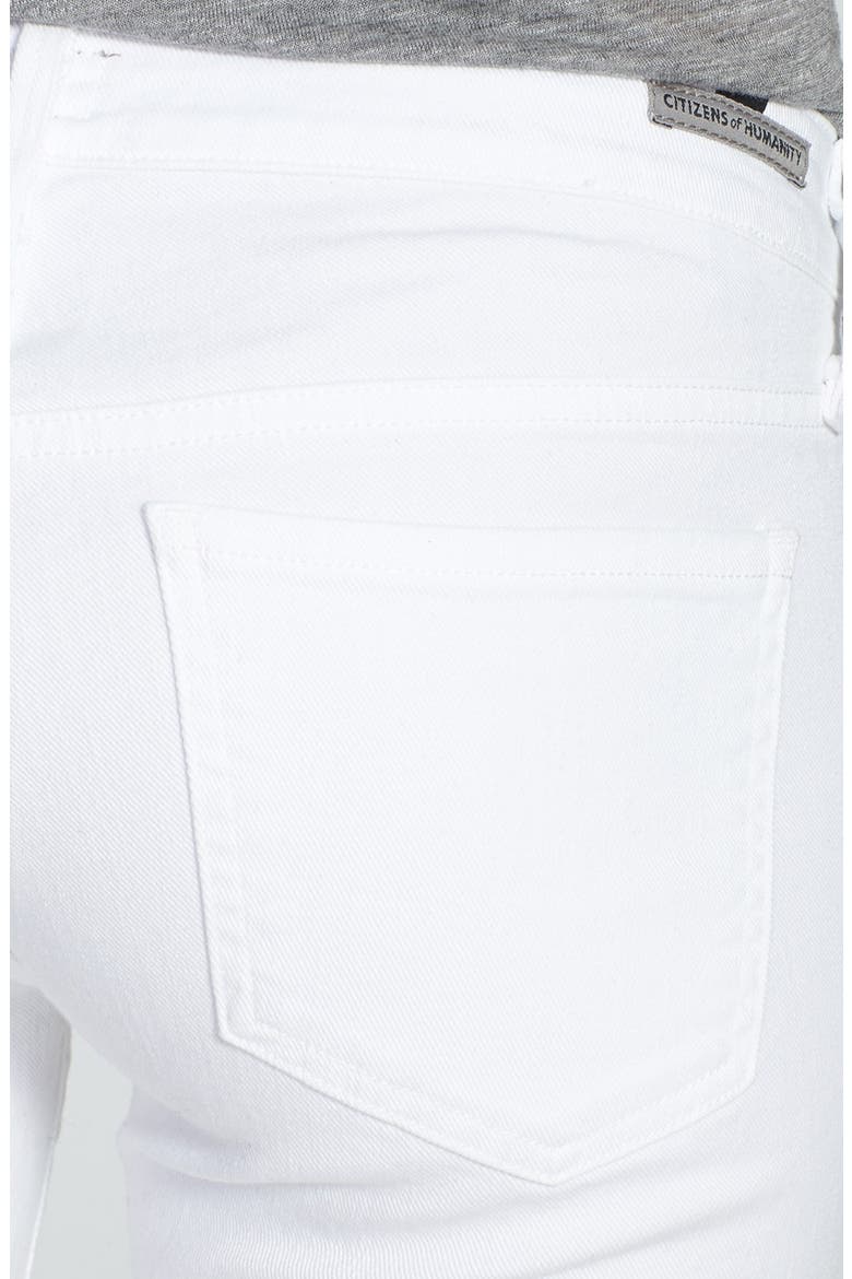 'Racer' Low Rise Skinny Jeans, Alternate, color, SANTORINI WHITE