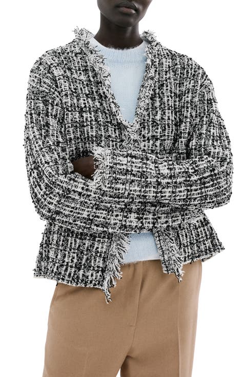 Cotton Blend Tweed Jacket