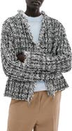 MANGO Cotton Blend Tweed Jacket