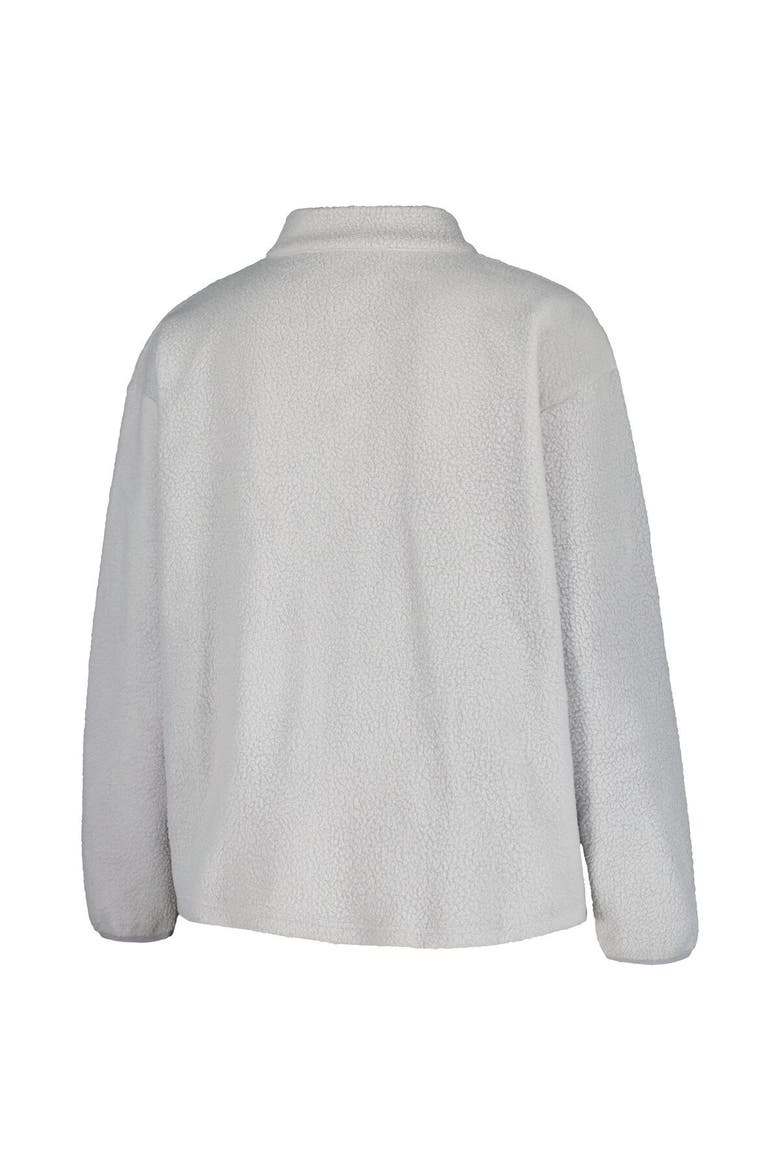 Women's Profile Gray Buffalo Bills Plus Size Sherpa Quarter-Zip Jacket, Alternate, color, Gray