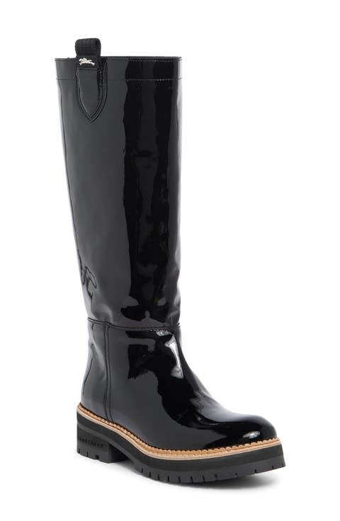 Pull On Patent Leather Boot (Women)
