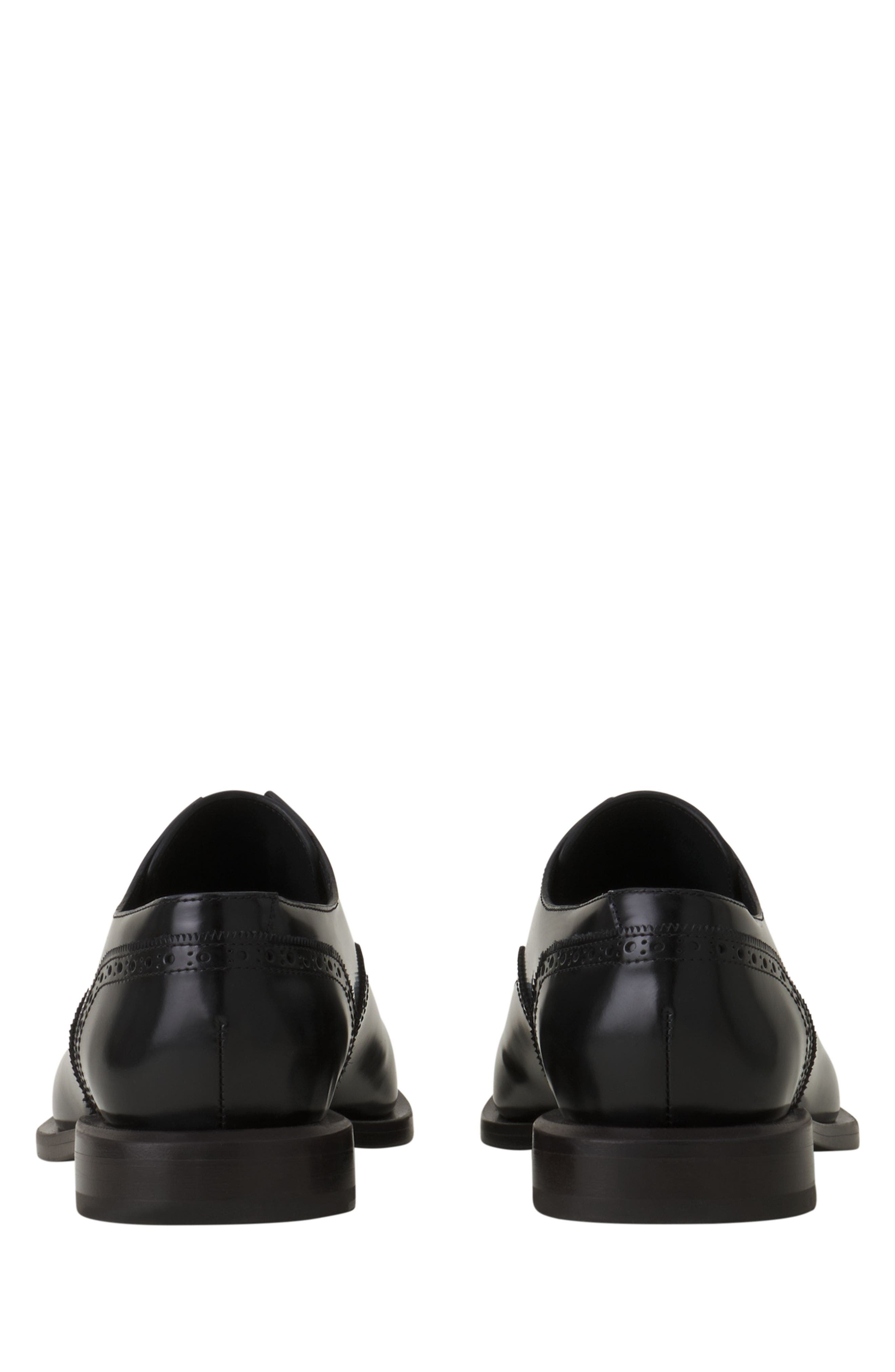 Brogue Oxford Shoe In Shiny Leather, Alternate, color, Black