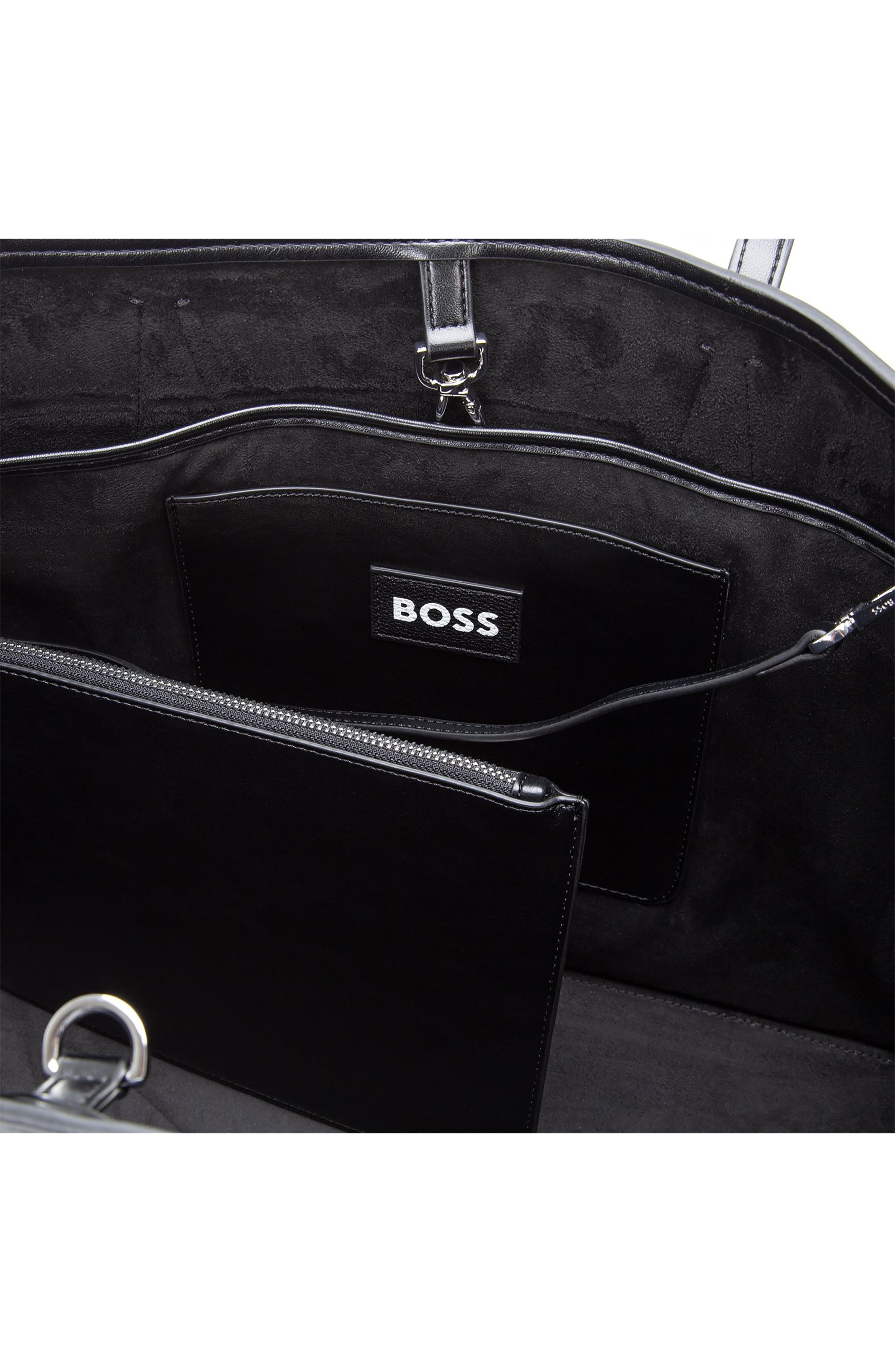 BOSS Liriel Faux Leather Shopper Bag, Alternate, color, 