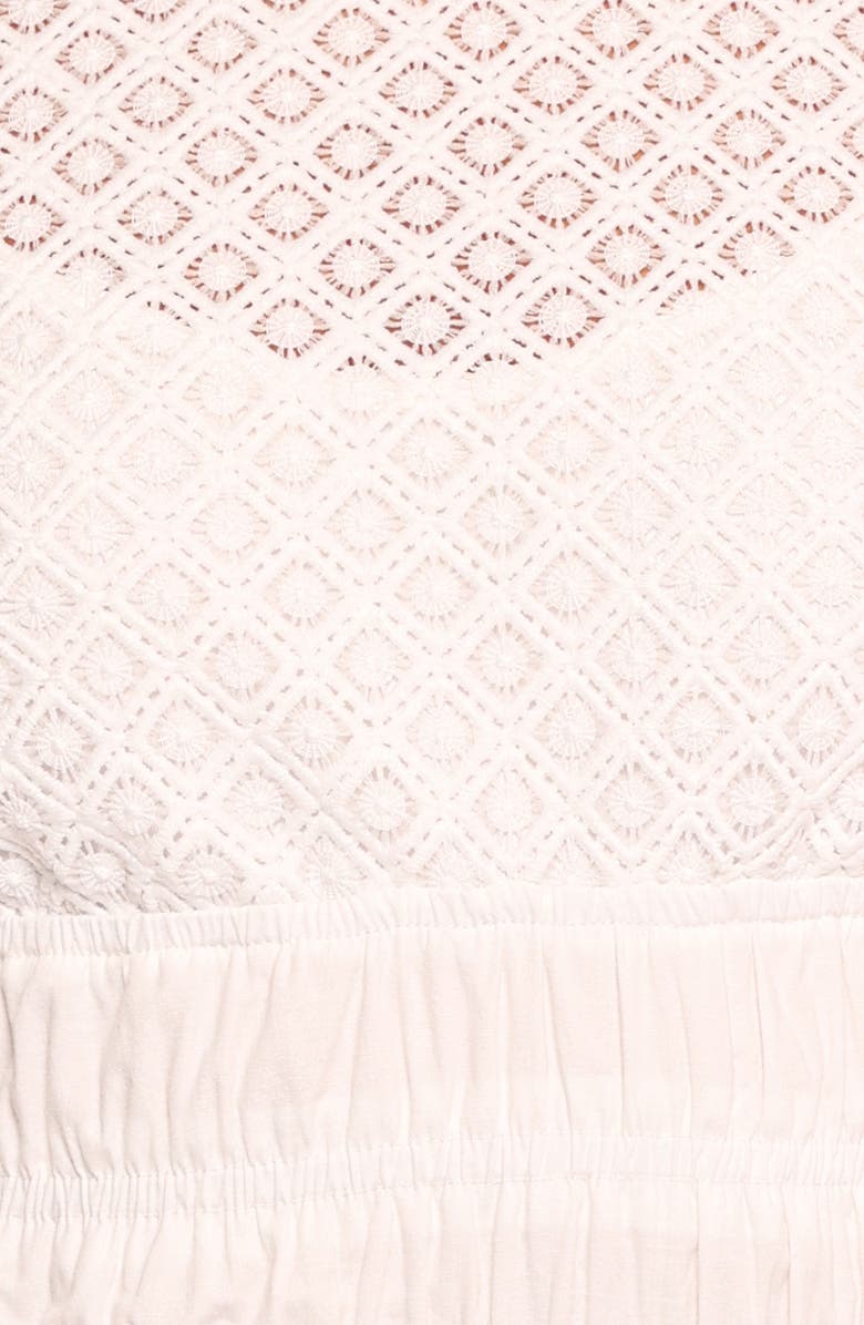 Petal & Pup Riven Shirred Top, Alternate, color, White