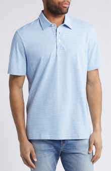 Faherty Movement Stripe Piqué Polo