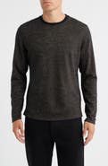 Robert Barakett Emmanuel Long Sleeve Cotton & Wool Crewneck T-Shirt