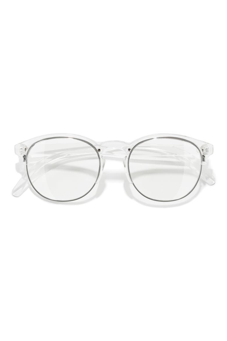 Avila 51mm Polarized Browline Sunglasses, Main, color, CLEAR