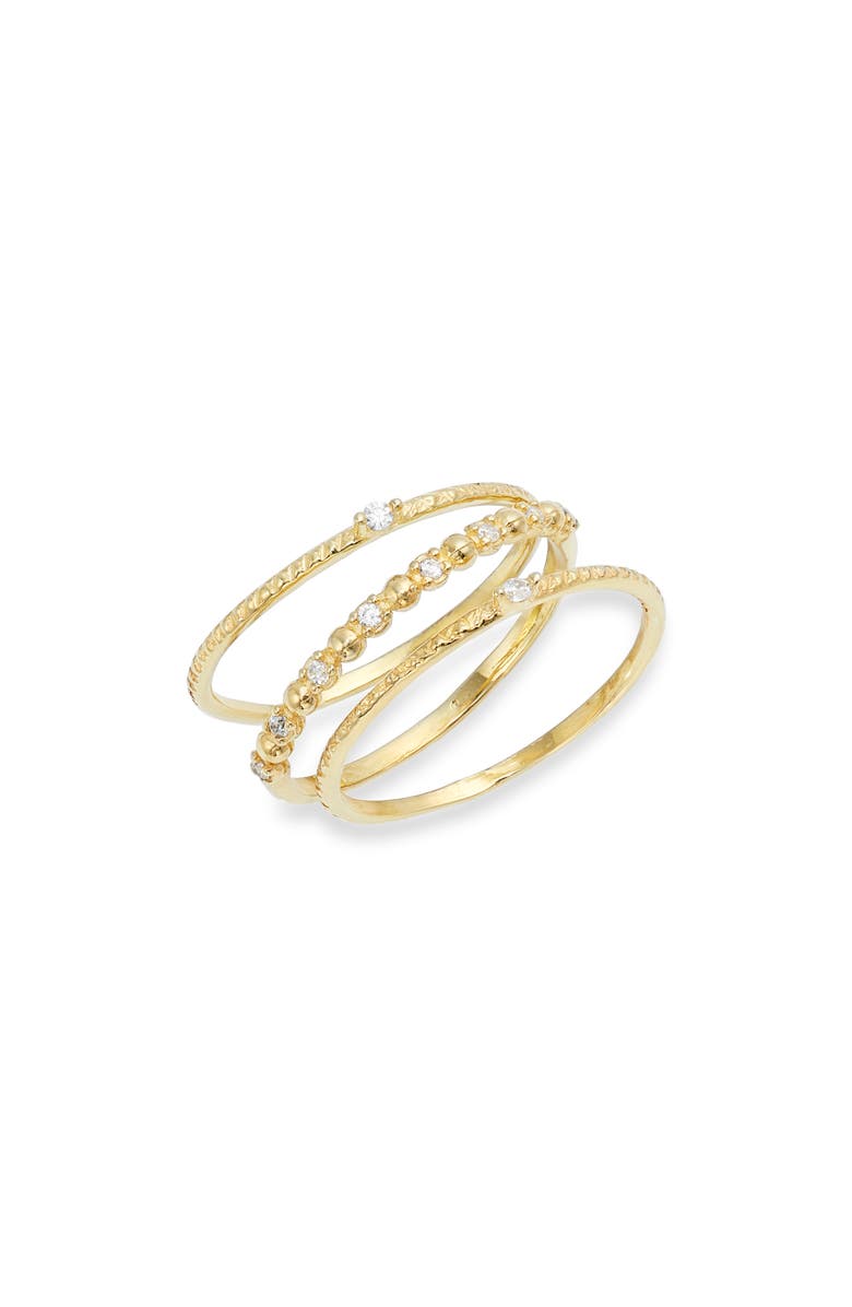 BY ADINA EDEN Adina's Jewels Dainty Set of 3 Rings, Main, color,