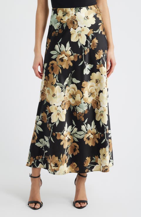 Floral Print Maxi Skirt