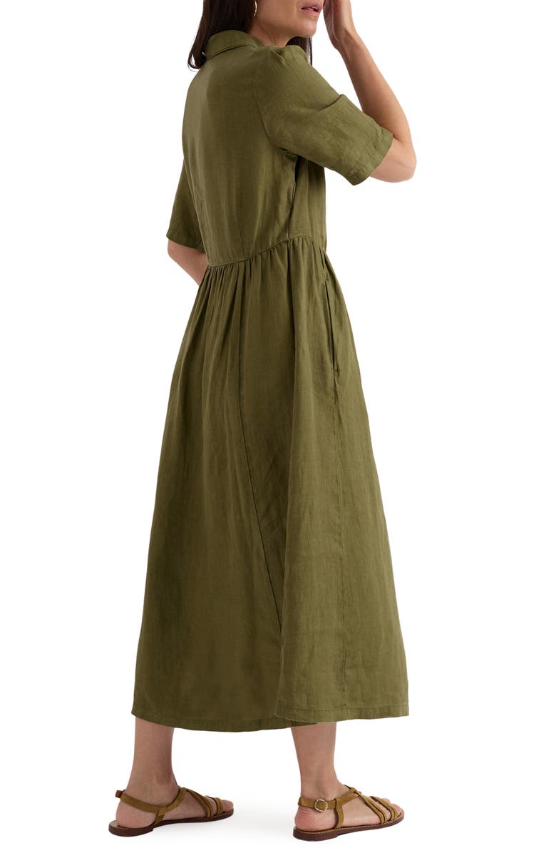 Seasalt Cornwall Fen Violet Linen Midi Shirtdress, Alternate, color, Creek