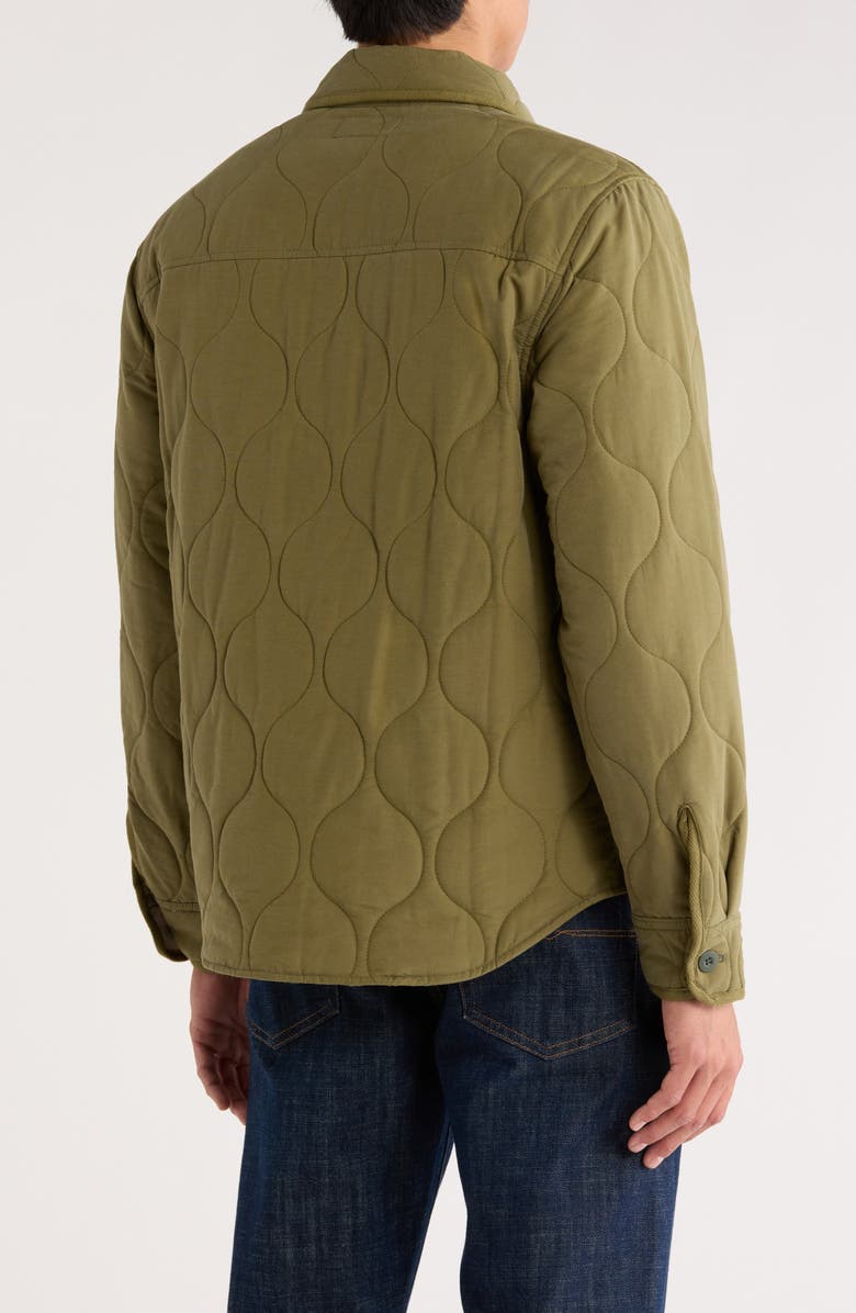 Lucky Brand Quilted Shirt Jacket, Alternate, color, Olive Night