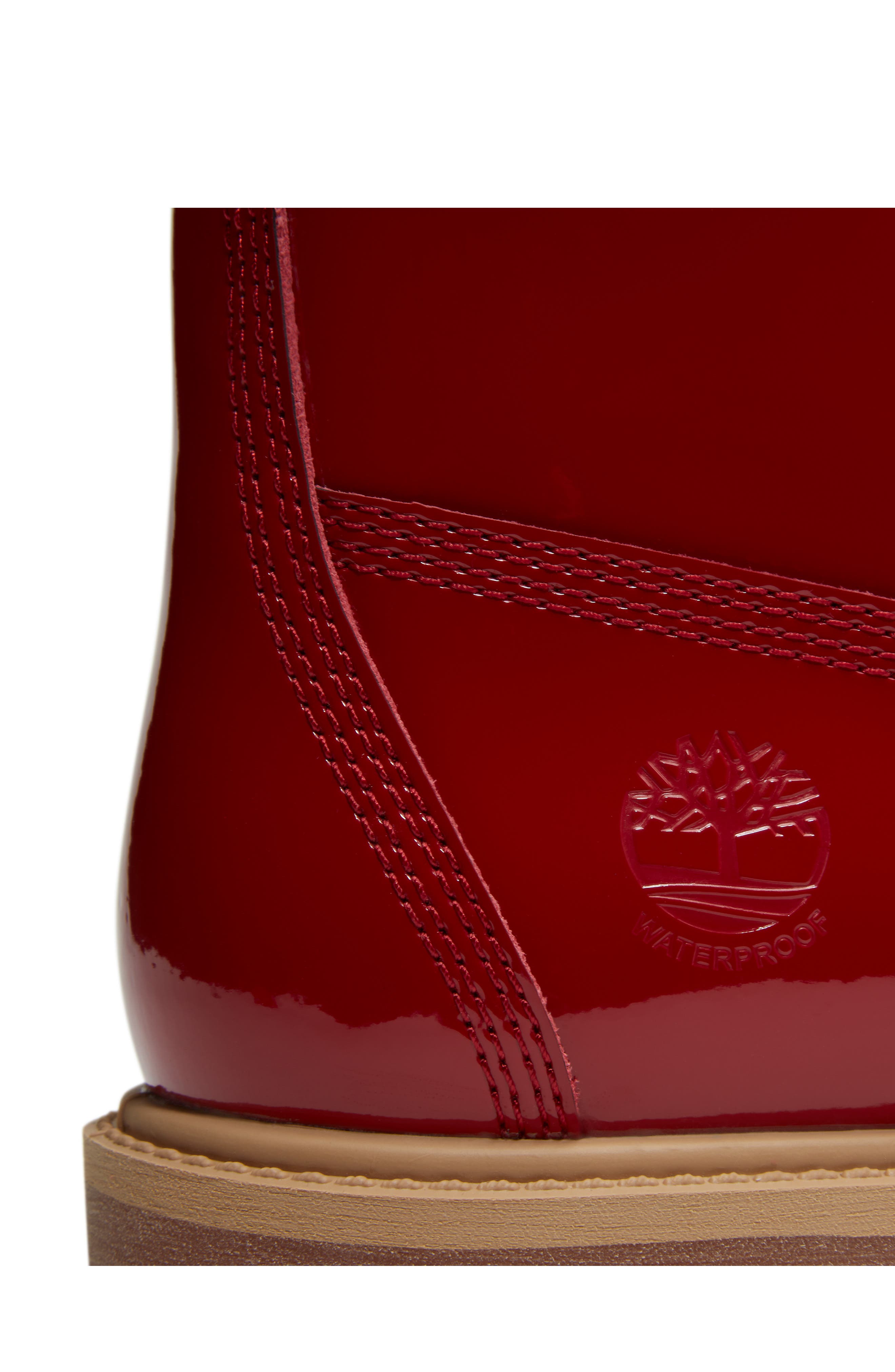 Timberland Premium Leather Boot, Alternate, color, Med Red Patent