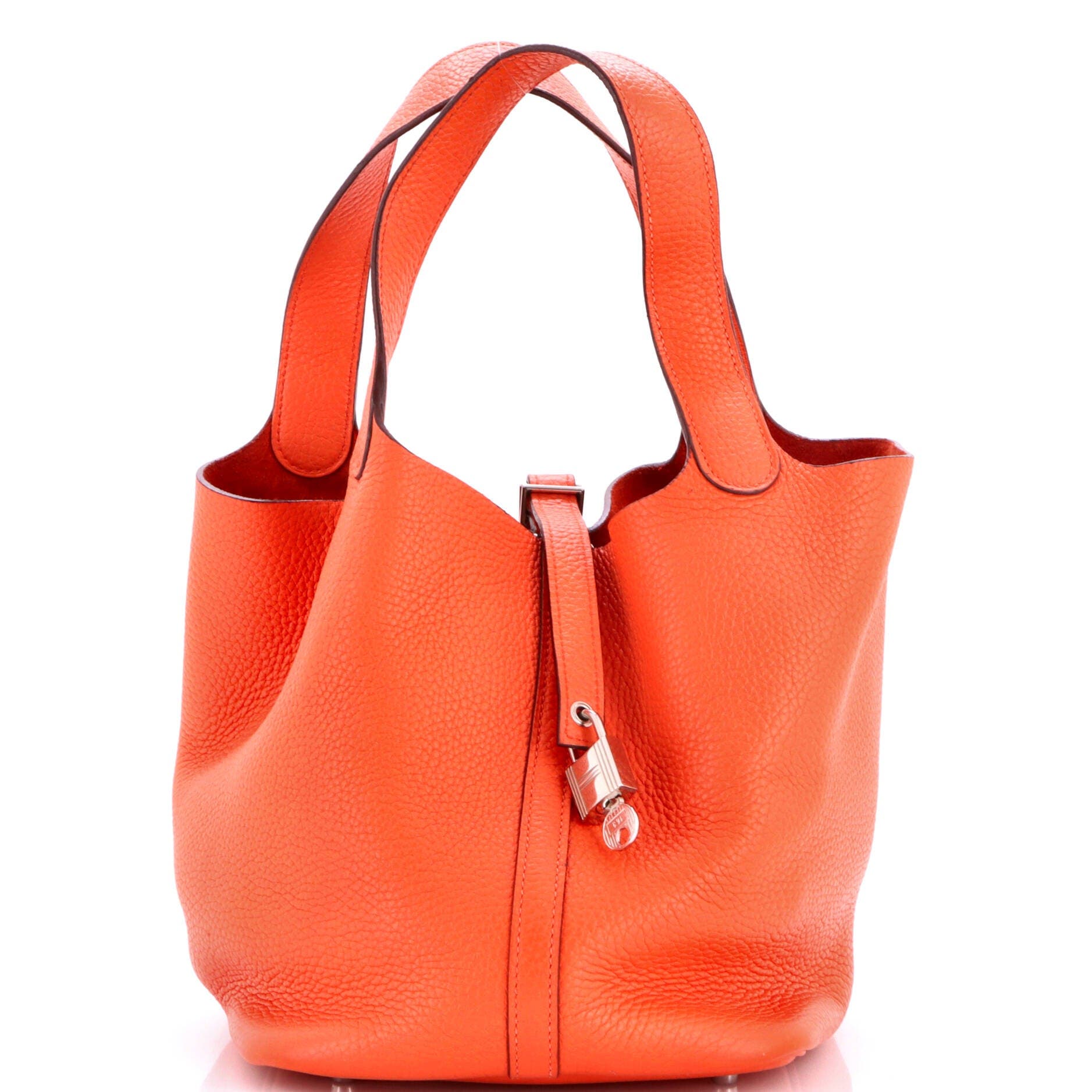 Picotin Lock Bag Clemence MM, Main, color, Orange