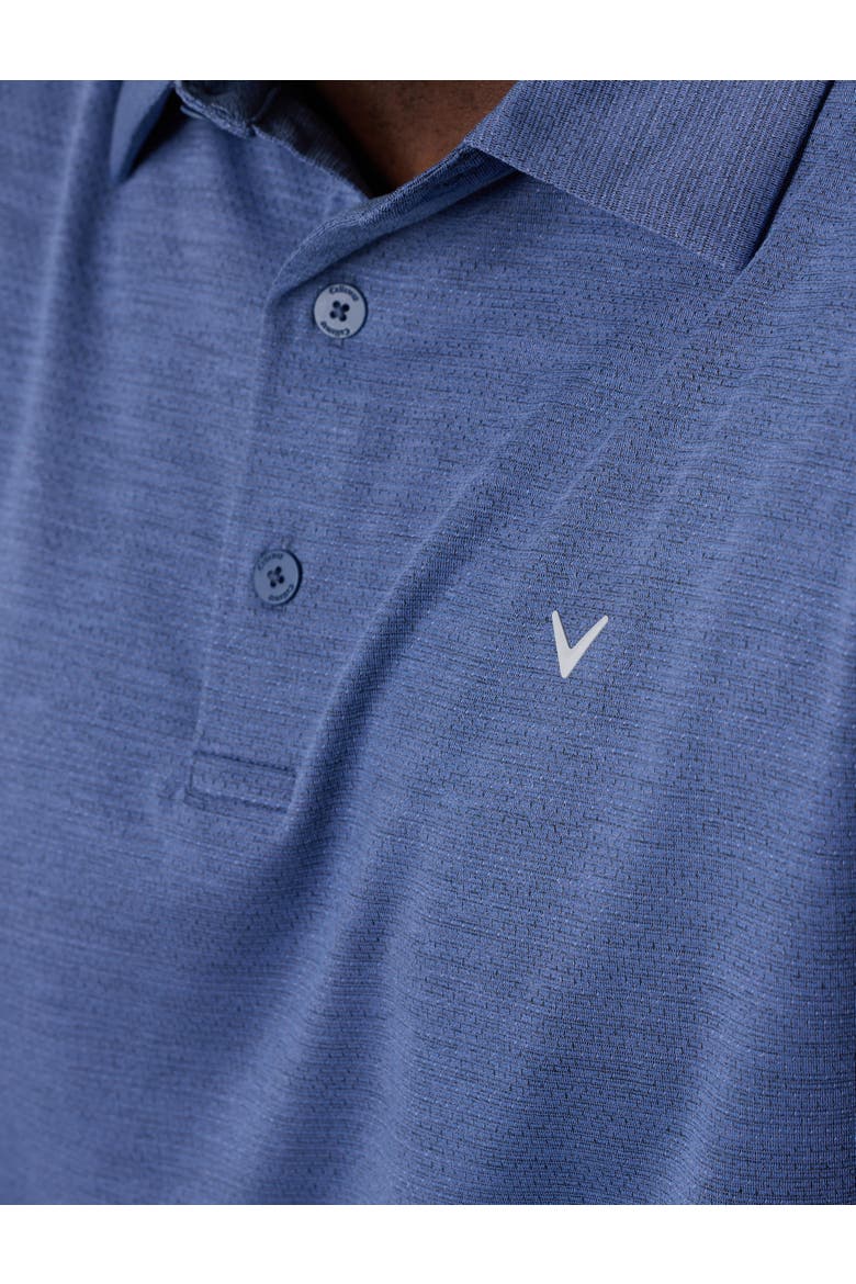 Big & Tall Heathered Jacquard Polo Shirt V2, Alternate, color, PEACOAT